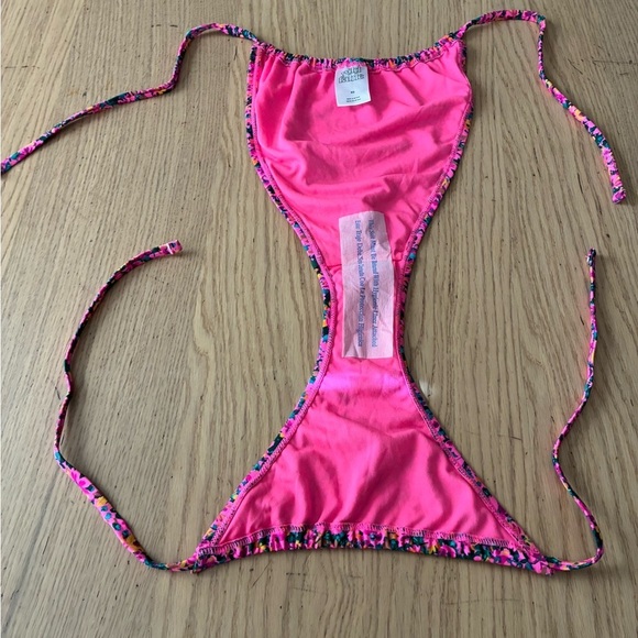 🆕 Wild Fable Women's Side-Tie Cheeky Bikini Bottom only-Pink Floral Print XS🆕 - Picture 6 of 11